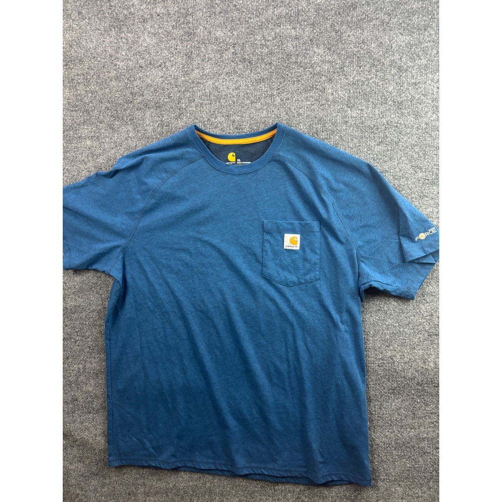 Carhartt Force Pocket T-Shirt Mens XL Blue Relaxed Fit Short Sleeve 100410 446